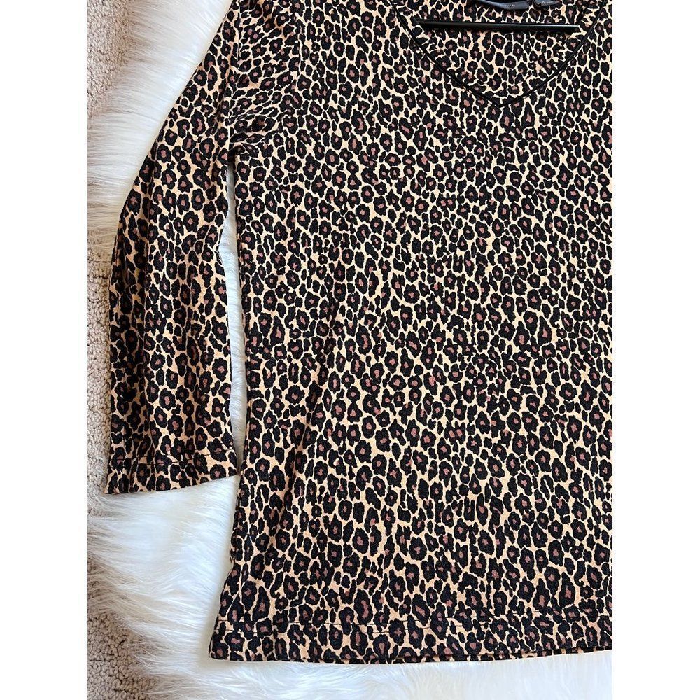 Amber Sun Leopard Animal Print Shirt Small - Picture 4 of 9